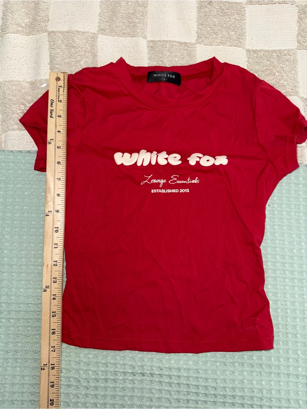 NWOT red "Era 8" baby tee by White Fox Boutique size small - Picture 4 of 4